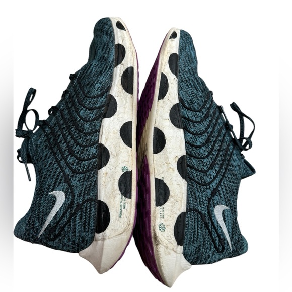 NIKE Zoom Flyknit Pegasus Turbo Road Running Shoes Teal Polka Dot Men’s 12 - Picture 3 of 10